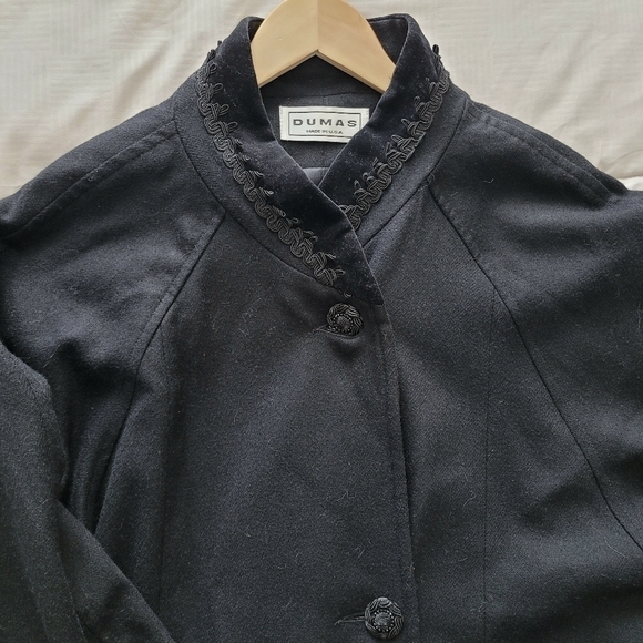 Vintage Women’s Black Wool Long Coat - Picture 2 of 14